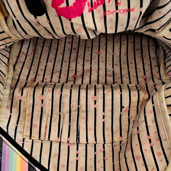 Backpack Purse Luv Betsey Johnson Cat -icorn Unicorn Kitty Star Rainbow Bag - Picture 8 of 9